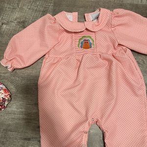 Turkey smocked baby doll bubble